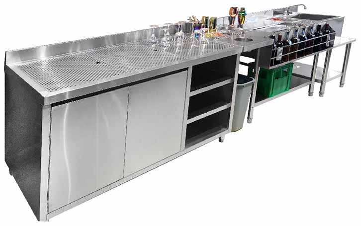 Bar bartender combination cabinet 5